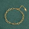 S21 Venta al por mayor de fábrica Dulce Elegante Diseño de Cadena Cruzada Suave Pulsera de Acero de Titanio Oro de 18 Quilates para Mujer