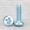Tornillos autorroscantes de acero al carbono, galvanizados, de cabeza Phillips, de cabeza redonda, con diente triangular, de cabeza plana, con ranura Phillips, M3, M4, M5, M6