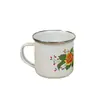 Taza de Esmalte Nostálgica, Taza de Té de Boda, Taza de Esmalte Floral Anticuada, Taza de Té de Porcelana de Hierro, Taza de Esmalte Clásica
