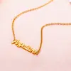 Collar corto de oro de imitación inglés simple de estilo coreano con letras para mujer, cadena de clavícula, conjunto de collar de oro arena de Vietnam