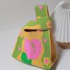 Em estoque Atacado Pêssego Coração Flor Bolsa de Malha Bolsa Feminina de Malha Bolsa de Presente de Mão Bolsa de Malha Bolsa de Presente de Mão