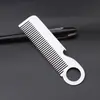 Peine caliente de comercio exterior transfronterizo nuevo peine multifuncional para el cabello plantilla de modelado peine para barba de acero inoxidable peine para barba