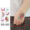 Ricklon Fornecimento Transfronteiriço Novos Adesivos de Tatuagem Glitter Crianças Desenho Animado Sereia Borboleta Adesivos de Tatuagem Atacado