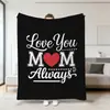 Manta Estilo Nuevo de Amazon Transfronteriza, Manta de Regalo de Cumpleaños para Mamá, Manta de Alta Calidad con Estampado de 50 Años, Manta para Siesta en el Sofá