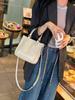 Bolsa Pequena de Couro Genuíno de Nicho para Mulheres, Bolsa Tote para o Dia a Dia, Novo Estilo Primavera/Verão 2026, Bolsa de Ombro Único Transversal, Bolsa de Mão Quadrada para Mulheres