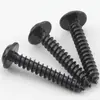 Tornillos Autorroscantes Redondos Negros de Acero Inoxidable 201 con Arandela y Ranura Phillips, Tornillos de Cabeza Plana M2/M3/M4/M5