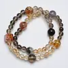 Pulseira de Cristal Torre Amarela Torre Roxa Natural tipo Tinta de Fantasia para Mulheres, Melhora a Clareza, Versátil, Atacado