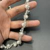 Cadena de perlas y diamantes en forma de S, cadena de diamantes con soldadura de garra de fantasía, accesorios de decoración de cadena para sombrero, calcetines, vestido