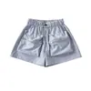 Pantalones cortos de trabajo de verano estilo americano, tridimensionales, con bolsillos grandes para mujer, secado rápido, ligeros, cintura elástica, informales, adelgazantes, de pierna ancha