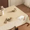 Mantel de estilo wabi-sabi de dibujos animados, impermeable y a prueba de aceite, mantel de comedor sin lavado, nuevo modelo 2026, lujo ligero con un toque de alta gama, cubierta para mesa de centro