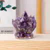 Grava de Cristal Natural Pegamento Racimo de Cristal Adornos Racimo de Cristal Amatista Rosa Adornos para Escritorio de Oficina en Casa Venta al por Mayor
