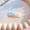 S Nuevo Modelo Mascota Acero Inoxidable Estilo Coreano Gota de Agua Blanca Pinza de Cocodrilo Corazón Cuadrado Pinza para Pelo de Mascota Decoración DIY