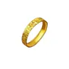 Anel de Gelo Vivo de Cobre Dourado Sand Gold Vietnamita Banhado a Ouro High-End Anel Versátil da Moda Atacado Transfronteiriço ao Vivo