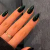 Uñas artificiales de ojo de gato personalizadas para exportación, 30 piezas con forma de almendra, de alta calidad, de color sólido, fabricadas por una fábrica de buena reputación
