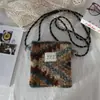 Bolso Cruzado de Felpa Estampado para Otoño e Invierno, Bolso Portátil para Teléfono Móvil para Salir, Bolso de Almacenamiento Grande para Artículos Varios, Bolso de Hombro de Nicho
