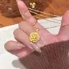 Estilo Fresco e Doce Terno Audrey Rose Design de Pingente de Colar Romântico Rosa Moda Alto Padrão Enviar para Namorada