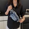 Bolsos de Moda Estilo Hong Kong, Bolsos Cruzados para Mujer, Riñoneras de Mezclilla Versátiles, Riñoneras para Mujer, Bolsos Cruzados para Estudiantes de Marca de Moda Urbana