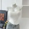 Camisola Estilo Cartoon Pequena para Realçar o Peito com Bojos, Regata para Usar por Cima em Mulheres, Moda de Verão