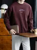 Sudadera de manga larga para hombre con bordado de tres dimensiones, de algodón hipoalergénico, doble cara, cómoda para usar en capas, gruesa para otoño e invierno