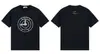 Nova T-shirt de Verão 2024 da Marca Tendência, Cor Sólida, Gola Redonda, Ombro a Ombro, Manga Curta, Corte Solto para Homens e Mulheres