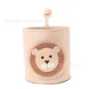 Patrón Animal Cubo de Almacenamiento de Fieltro para Niños Cesta Lavable para Ropa Sucia Caja de Almacenamiento de Artículos Varios para Bebé Forma de Dibujos Animados