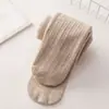 Meia-calça Infantil Outono e Inverno Novo Estilo Forrada com Lã Trançada Escovada Meias para Meninas Lã Fina Quente Roupa Externa para Bebê Leggings
