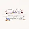 Montura de Gafas de Moda para Mujer Cuadrada Titanio Full-Frame Montura de Gafas Casual de Negocios Se Pueden Montar Lentes Graduados 2973