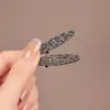 Presilhas de Cabelo Estilo Coreano com Toque de Luxo, Grampos Exquisitos, Mini Presilhas de Strass para Franja Lateral, Acessórios de Cabelo, Presilhas de Laço, Presilhas para Franja