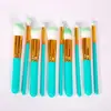 Set de Brochas de Maquillaje de 10 Piezas Listo para Usar para Principiantes del Fabricante, Color Caramelo, Fibra de Color, Herramientas de Maquillaje, Modelo Popular de Venta Transfronteriza
