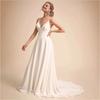 Vestido de Novia 2026 Verano Nuevo Estilo Escote Profundo Comercio Exterior Hueco Sirena Encaje Hidrosoluble Vestido de Novia con Cola de Comercio Exterior