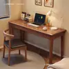 Escritorio de Madera Maciza Pequeño Apartamento Hogar Adulto Mesa Larga Minimalista Moderno Estudiante Estudio Escritorio de Escritura Mesa de Computadora