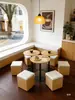 Asientos Sencillos de Cabina sin Respaldo para Áreas de Descanso de Cafeterías, Banco Largo para Pastelerías, Tiendas de Té de Leche y Apartamentos Pequeños