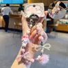 Cadena para Teléfono con Cuentas Auténtica de Sanrio Kuromi Llavero Colgante Muñeca para Bolso Llavero Decoración Regalo Pequeño