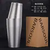 Juego de coctelería profesional 304 con vaso y coctelera Boston americana.