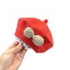 Gorro de Bebé Luna Pequeña Edad Lindo Súper Lindo Cálido Protectores de Orejas para Bebé Gorro de Felpa Pullover Rojo de Año Nuevo para Año Nuevo