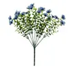 Eucalipto Violeta Plástico Flores Falsas Boda Arreglo Floral para el Hogar Planta Artificial Ramo Adornos Decorativos