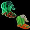 Nuevos dijes luminosos para zapatos con temática de animales, hebillas decorativas desmontables de goma suave de PVC, accesorios para DIY