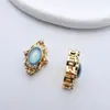 Banho de Cobre Cor 18K Conservação Microfusionado Zircônia Imitação Água-marinha Colar de Contas Multi-passo Acessórios de Joalheria DIY Material de Contas
