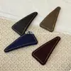 Grampo de Cabelo Triângulo de Tecido Amarelo Costurado Novo Estilo Coreano, Presilha Simples de Moda Retrô para Franja, Elegante Presilha Lateral
