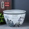Tanque de Peixes Dourados Koi de Cerâmica Jingdezhen Tamanho Extra Grande Portão do Pátio Mar Grande Vaso de Nenúfar Grande Vaso de Lótus Tanque de Água Grande Antigo