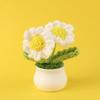 Girasol de Lana Transfronterizo en Maceta Flor de Lirio del Valle Nomeolvides Tulipán Adorno de Flor Artificial Temporada Escolar Regalo para Maestro