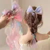 Banda para el cabello para niños Lazo de arcoíris para niña Pinza para el cabello trenzado Tocado Cinta para cola de caballo Horquilla Accesorios para el cabello de primavera y verano para niñas