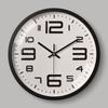 Reloj de pared de plástico de 30 cm y 12 pulgadas, reloj de cuarzo para dormitorio y sala de estar, reloj sencillo con logotipo personalizado.