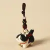 Chaveiro Pingente Escultura em Madeira Artesanal Gato Laranja Gordo Pingente de Gato Vaca Fofo para Mochila Escolar Presente para Mulheres Melhor Amiga