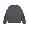Acu Roupa Masculina Suede Americano Pesado Moletom com Letras Masculino Outono e Inverno Gola Redonda Solto Tamanho Grande Tendência Marca Tops