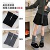 Meias Meias Longas Femininas Meias de Malha de Cor Sólida Jk Capa de Perna Y2K Estilo Japonês Estilo Universitário Meias de Meia Rasas