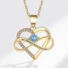 Collar de plata de ley de moda con circonita, diseño de 8 palabras grandes "Te Amo", joyería versátil al por mayor