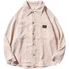 Chamarra Camisa de Pana de Manga Larga Primavera y Otoño Nueva 2024 Nueva Camisa Estilo Hong Kong Marca de Moda Ropa Casual Superior