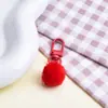 Llavero de bola de felpa color macarrón, lindo colgante pequeño color caramelo, broche de langosta colorido, amuleto para mochila y bolso