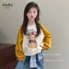 Moletom Infantil YOJIA 2026 Outono Novo Estilo Manga Raglan Infantil Desenho Animado Pulôver Tamanho Médio a Grande Manga Longa